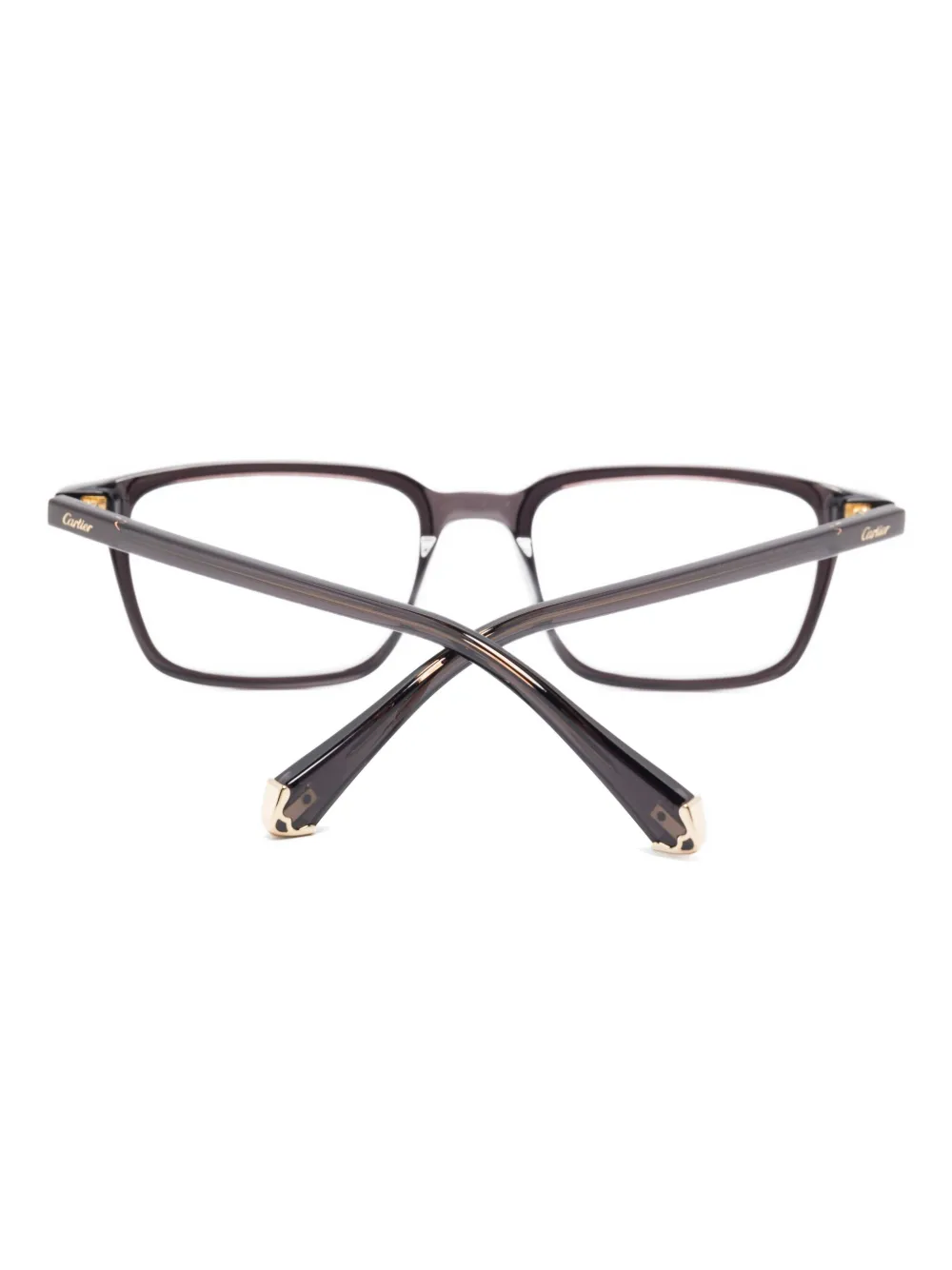  Cartier Eyewear Rectangle-frame Glasses - Grey 