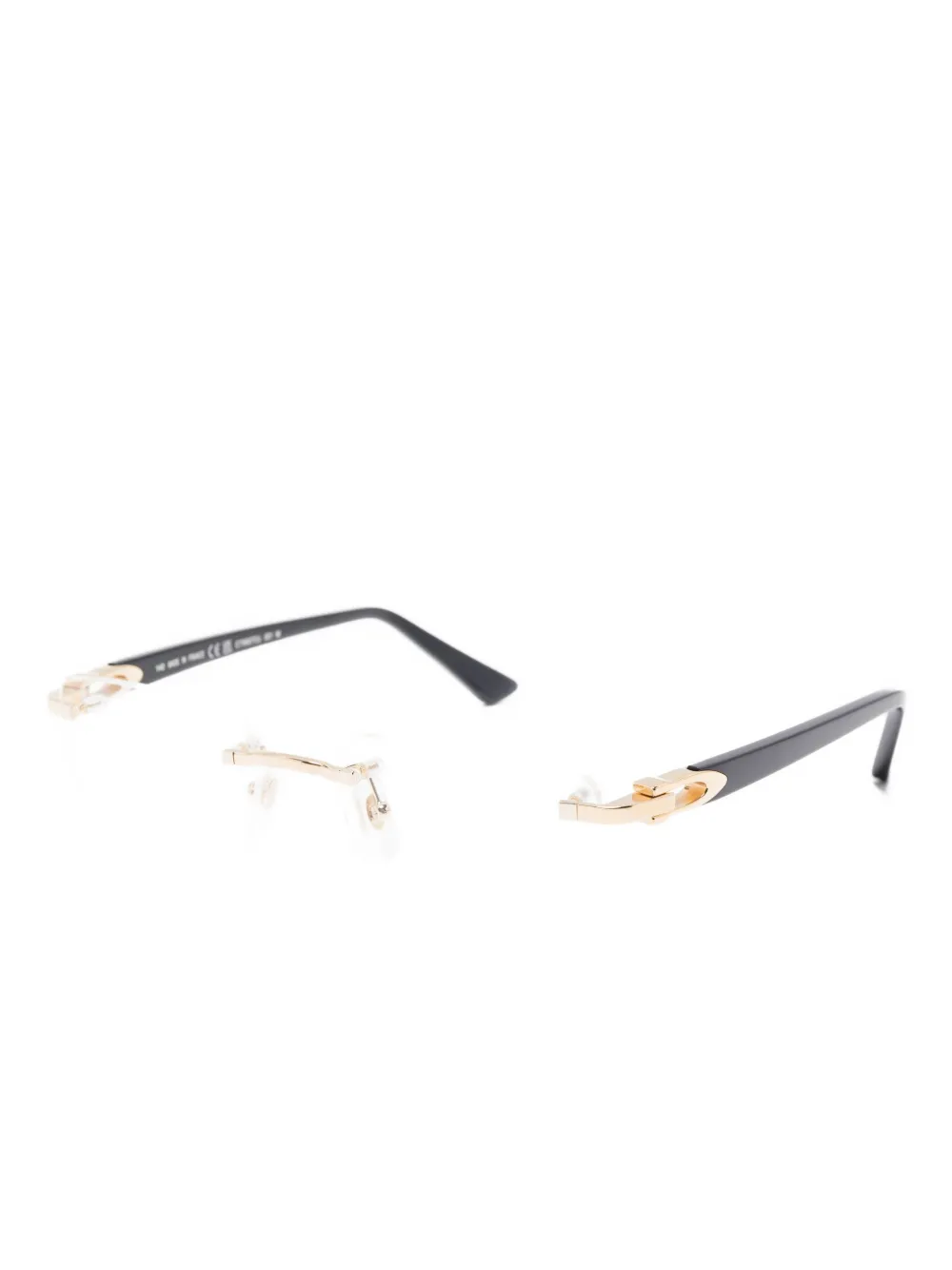 Cartier Eyewear rectangle-frame rimless glasses | Men | Image 2