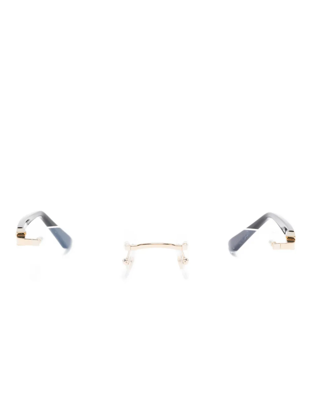 Cartier Eyewear rectangle-frame rimless glasses | Black | Image 1