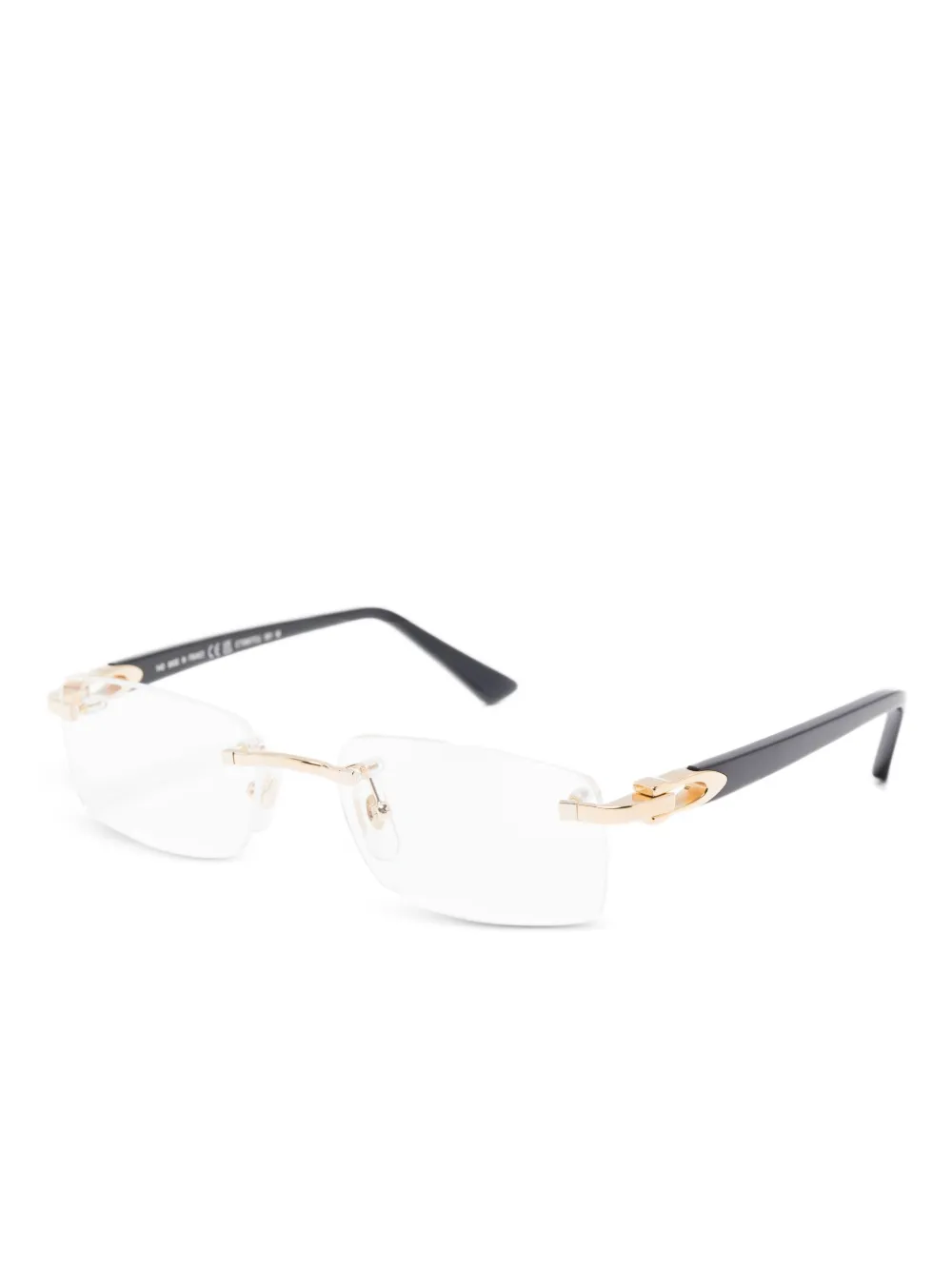 Cartier Eyewear rectangle-frame rimless glasses | Men | Image 2
