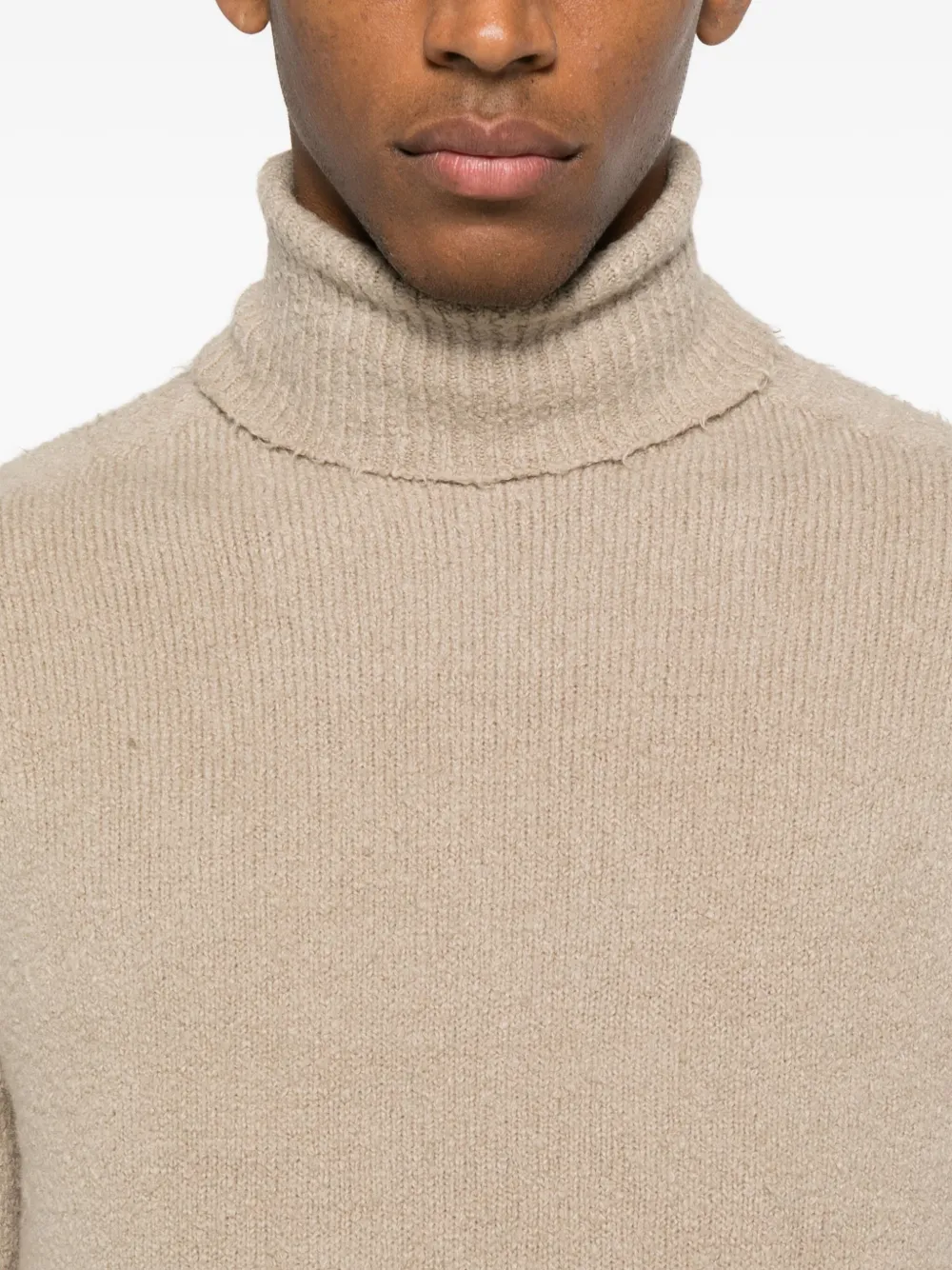 Original Vintage Style Turtleneck Sweater In Pink