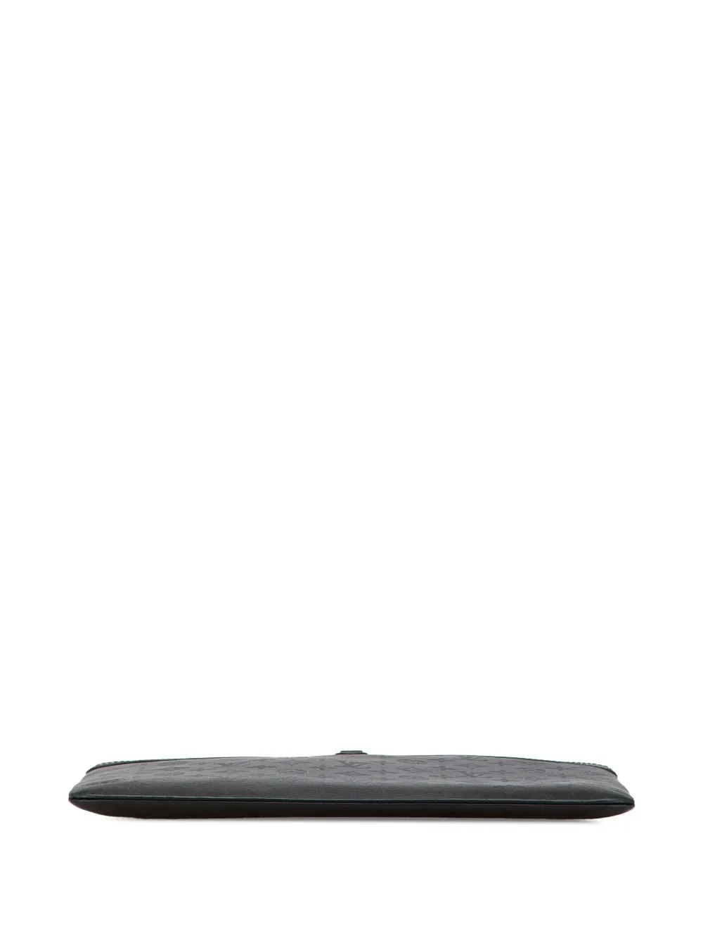 Pre-owned Louis Vuitton 2019 Monogram Shadow Discovery Pochette Clutch Bag In Black