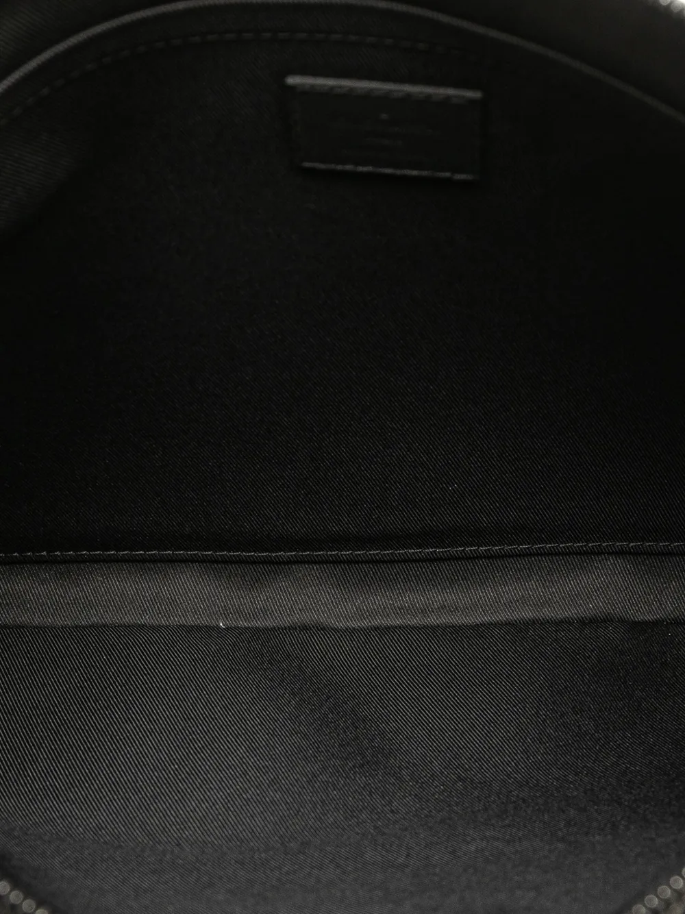 Pre-owned Louis Vuitton 2019 Monogram Shadow Discovery Pochette Clutch Bag In Black