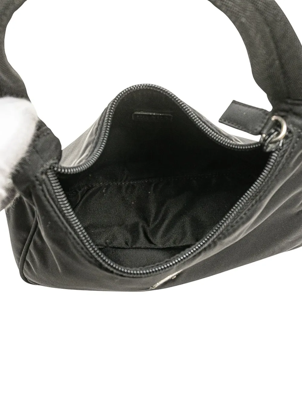 Pre-owned Prada 2000-2013 Mini Tessuto Sport Shoulder Bag In Black