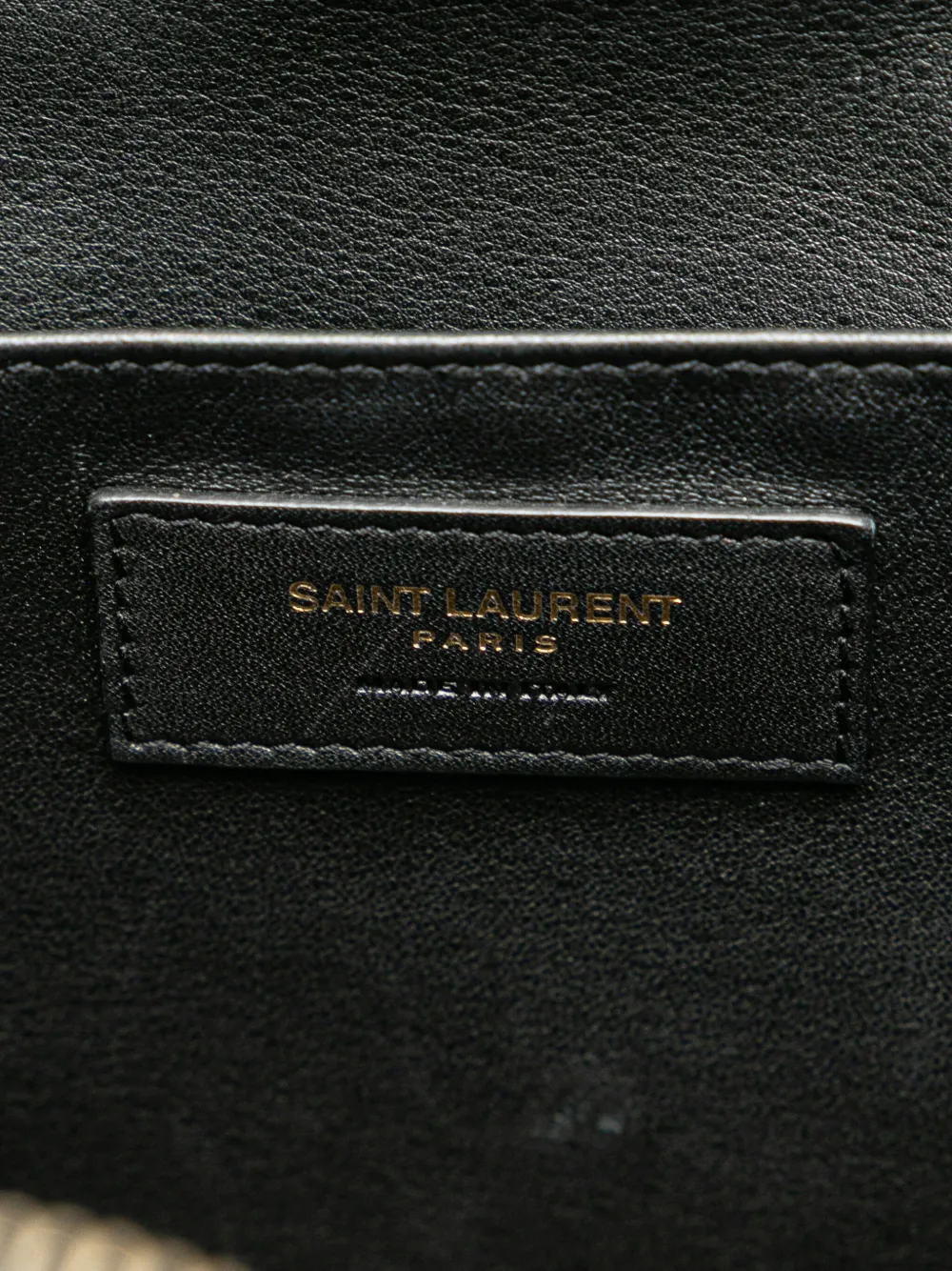 Pre-owned Saint Laurent 2016 Small Leather Monogram Cabas Satchel In Black