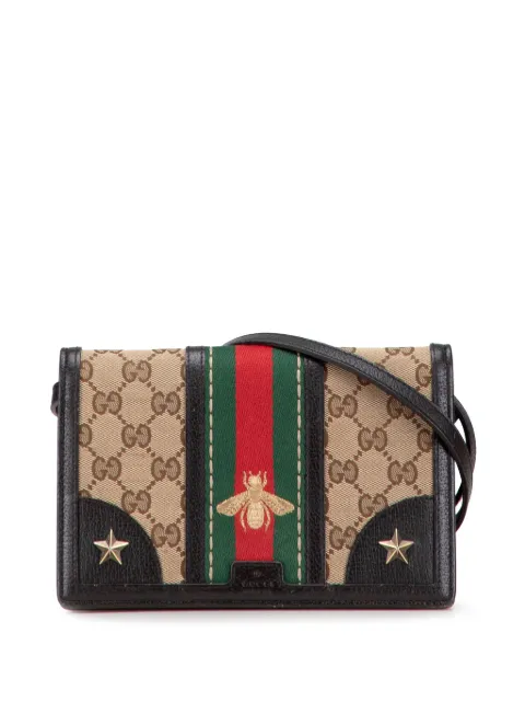 Gucci Pre-Owned 2000-2015 GG Canvas Webby Bee Wallet on Strap crossbody bag