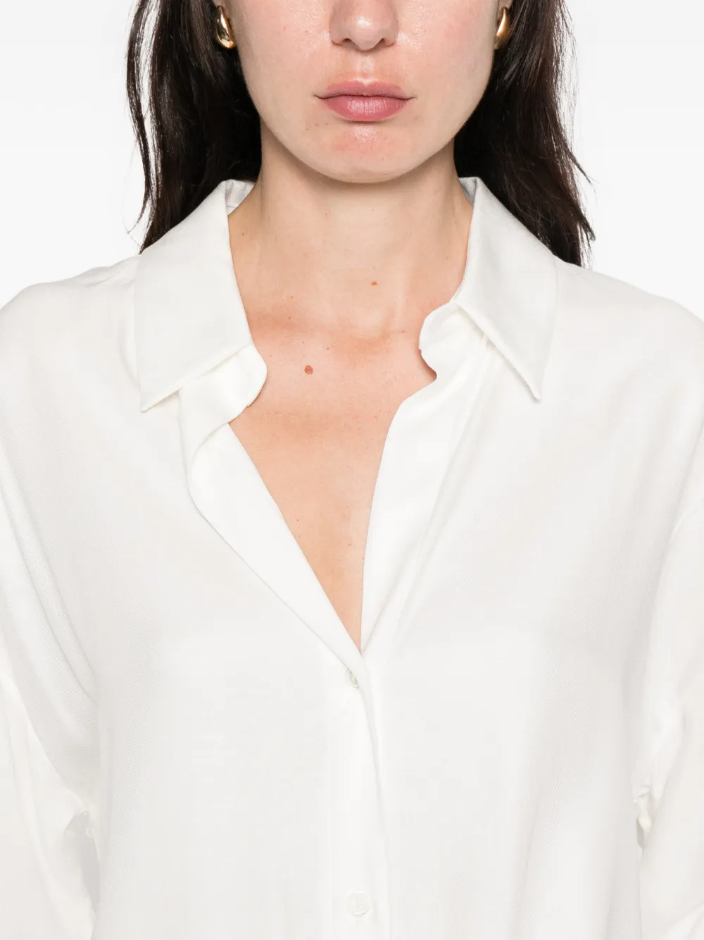 Robert Friedman Buttoned Top In White