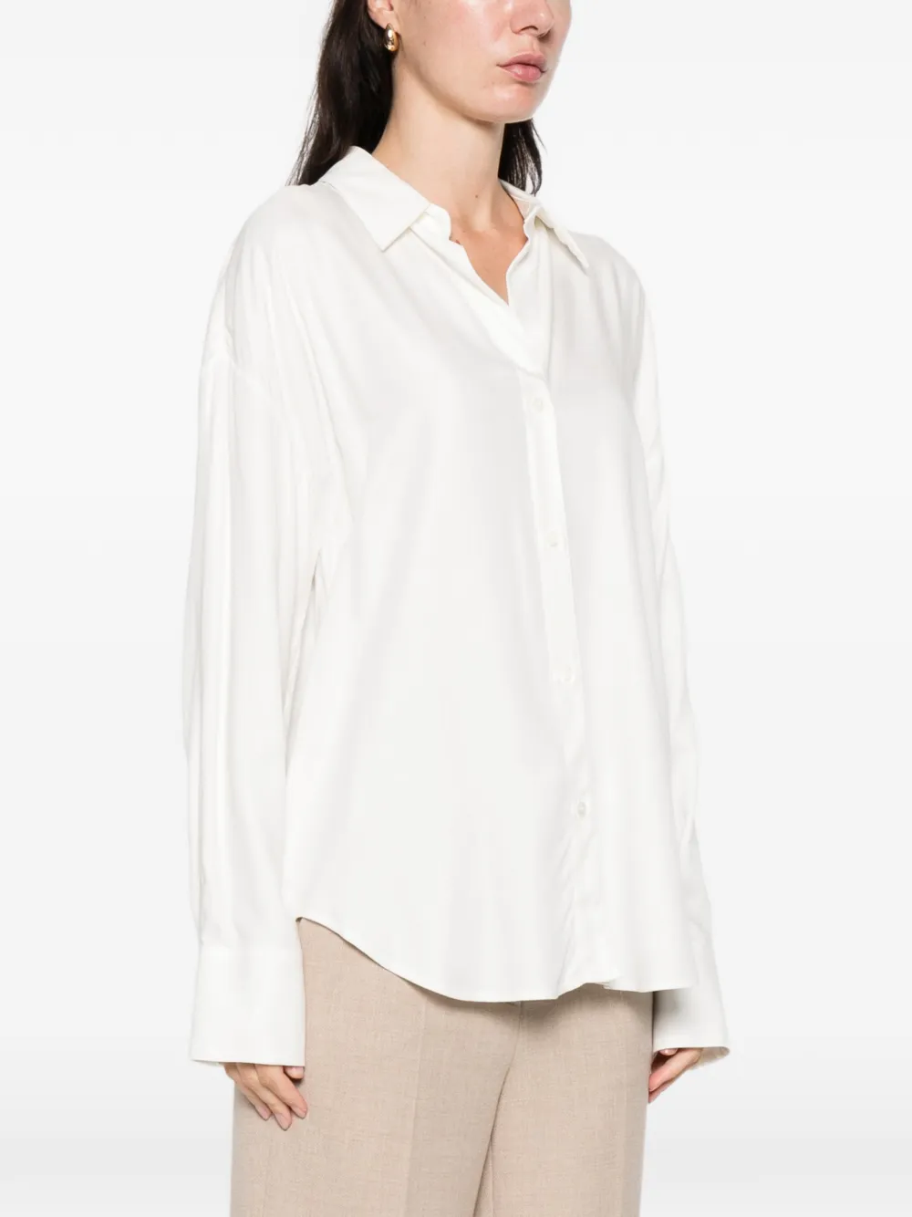 Robert Friedman Buttoned Top In White