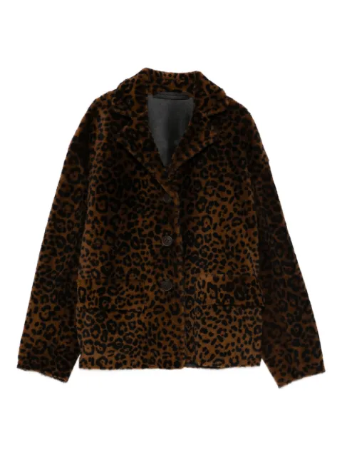 Santoro button leopard-print jacket