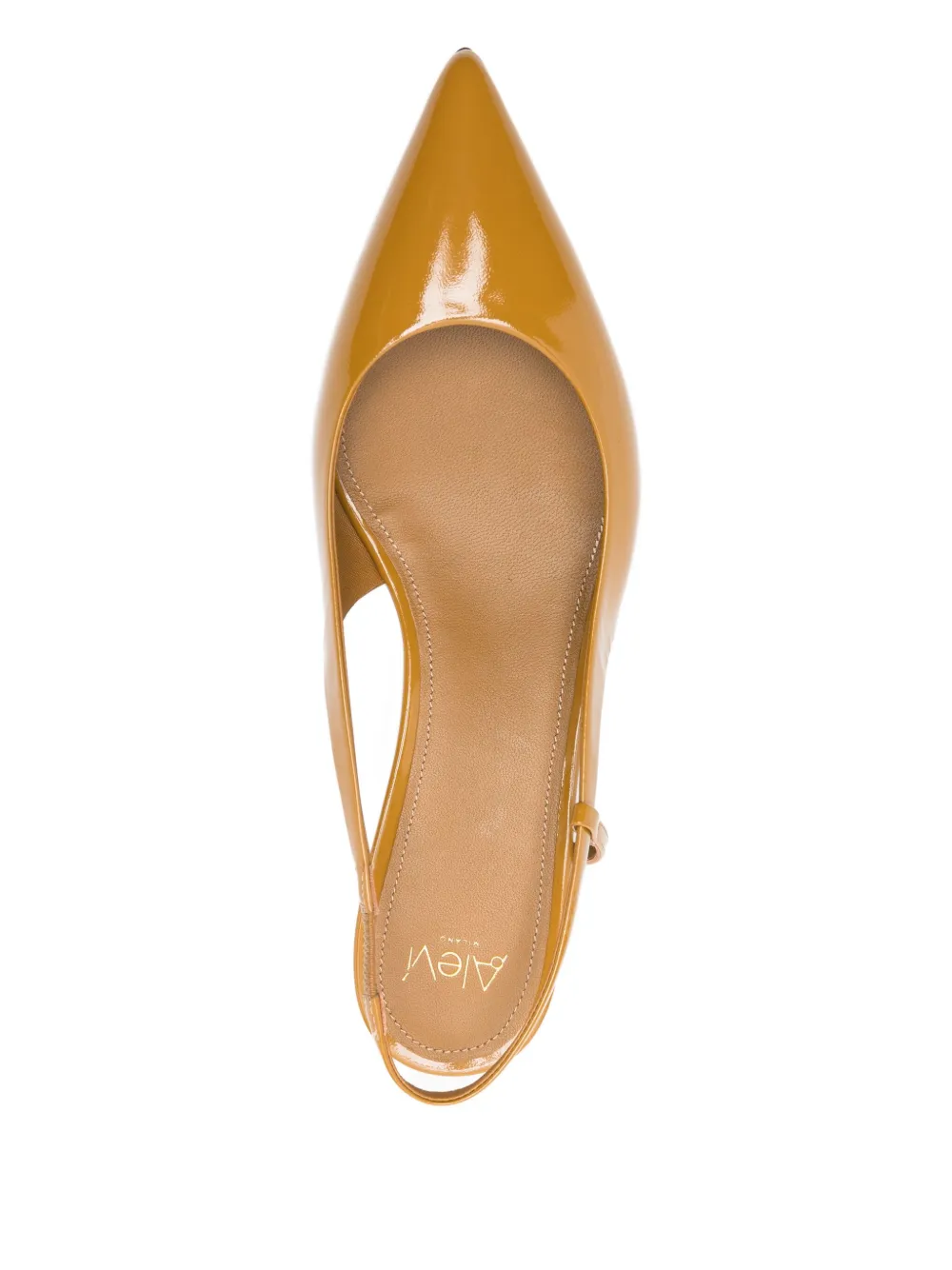 Alevì 40 mm slingback veterschoenen met puntige neus Bruin