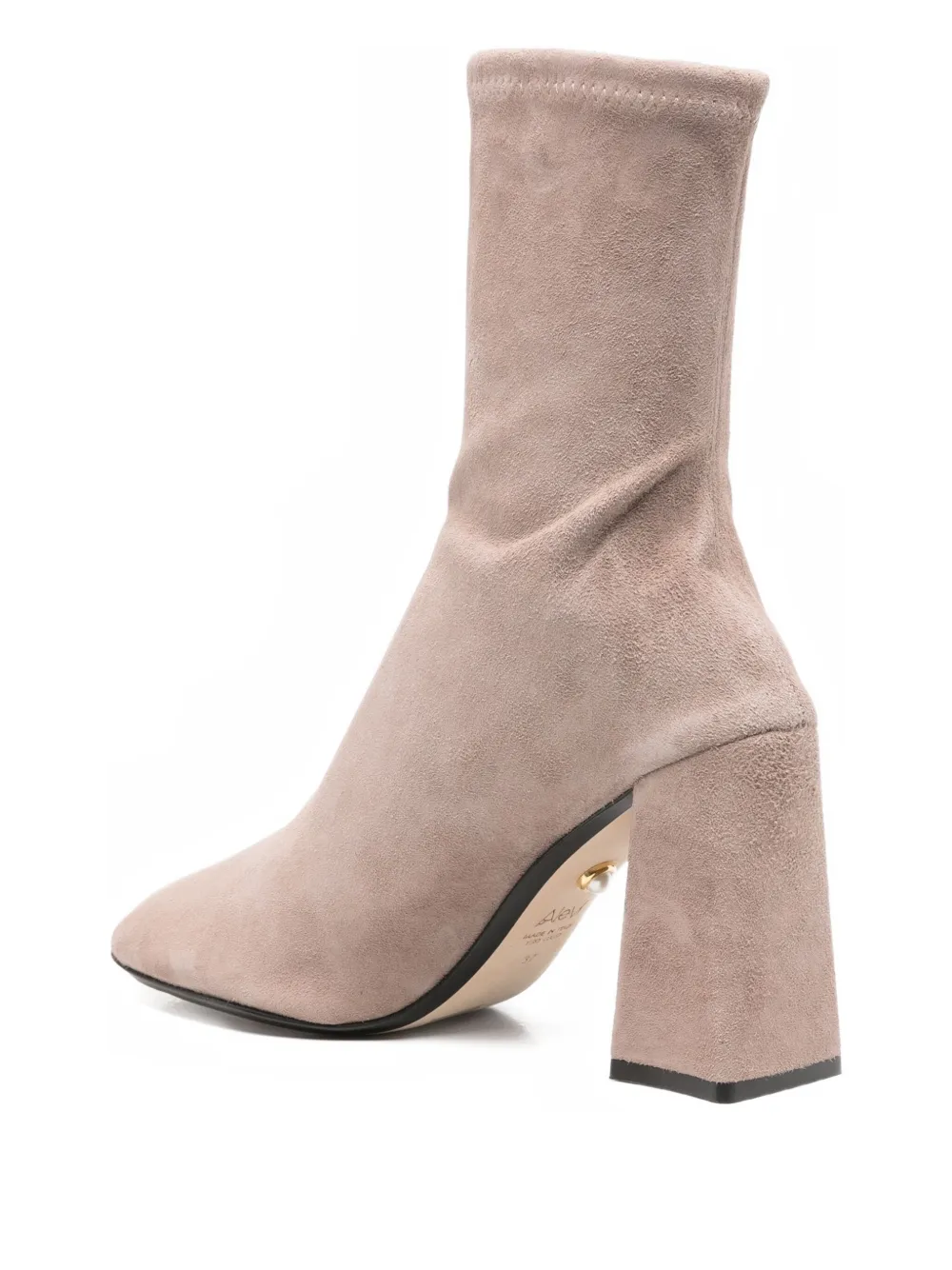 Alevì Laarzen met blokhak Bruin