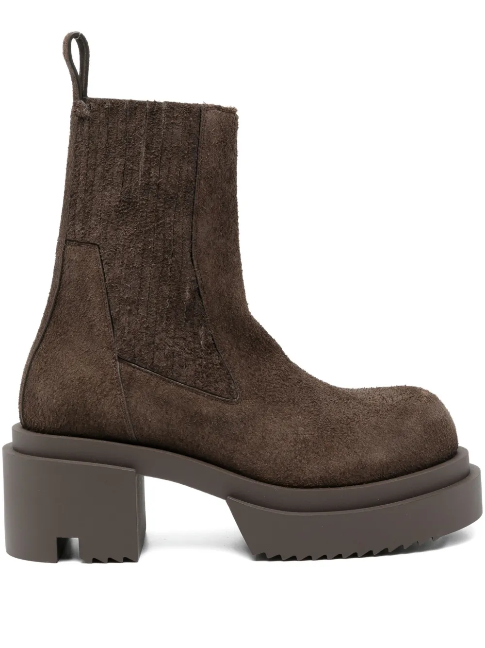 Rick Owens 70mm Beatle Bogun Boots In Brown