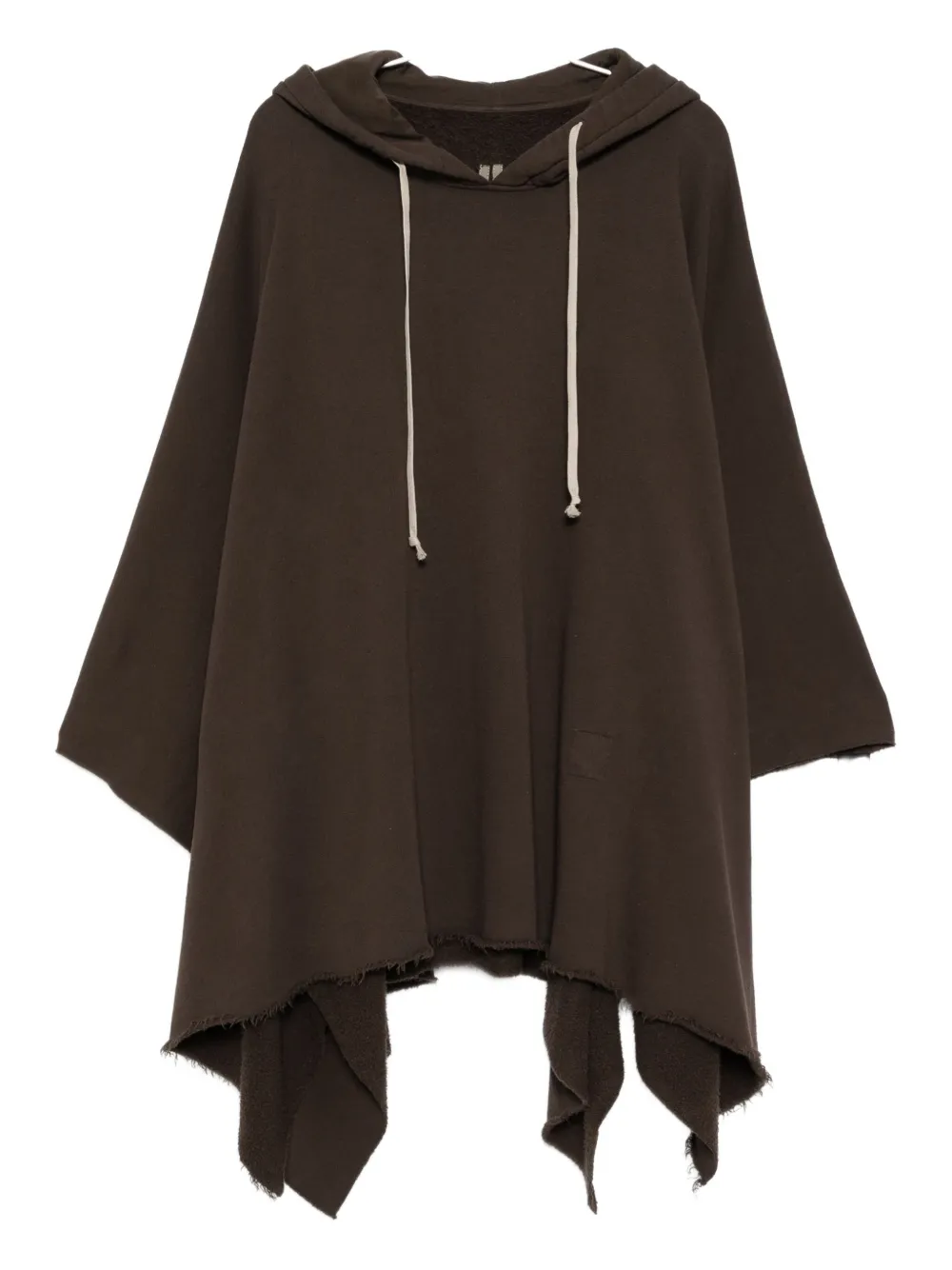 Rick Owens Drkshdw Cotton Cape In Brown
