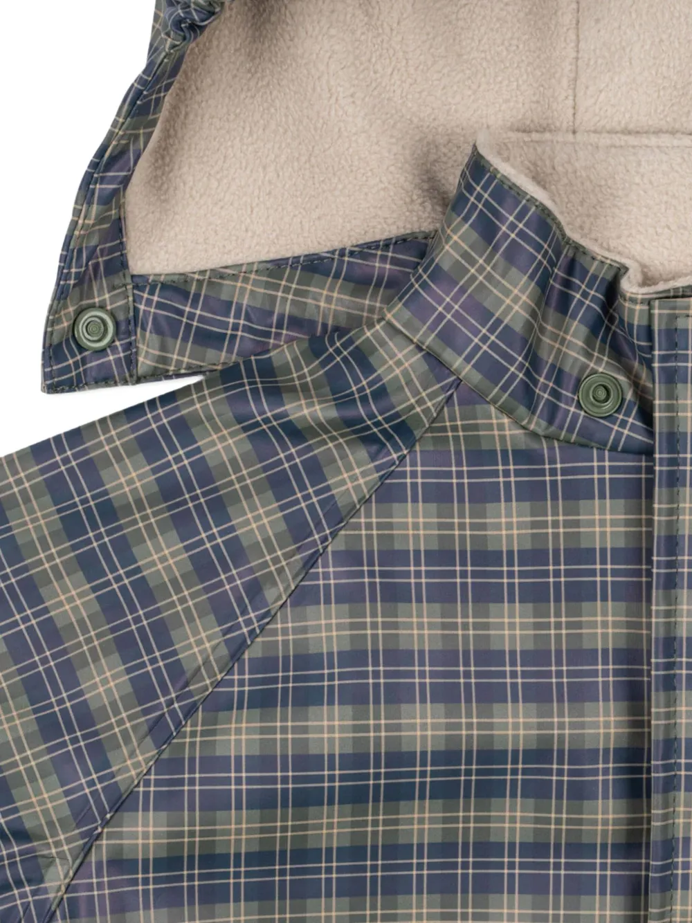 Konges Sløjd Geruite tuinbroek en jack met capuchon Blauw