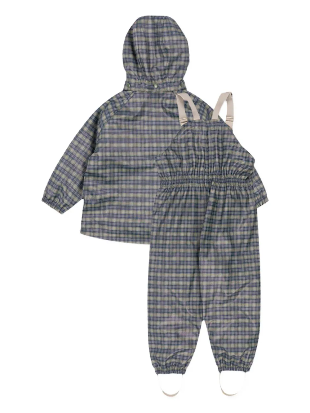 Konges Sløjd hooded checked jacket and dungarees set | Trouser Sets | Image 2
