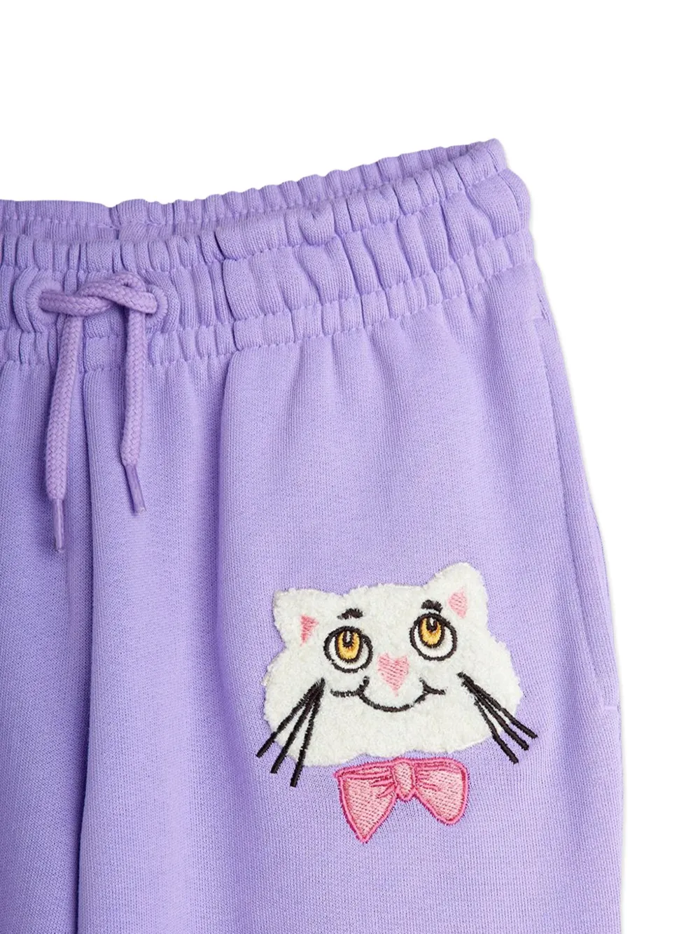 Mini Rodini Trainingsbroek met borduurwerk Paars