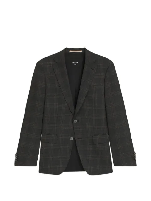 BOSS buttoned check suit jacket