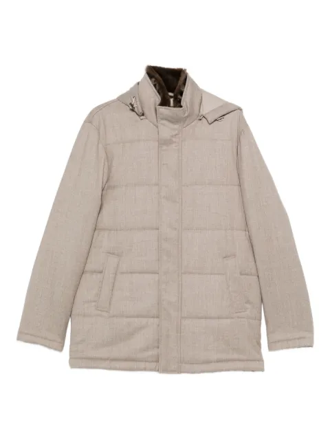 Doriani Cashmere padded hooded jacket