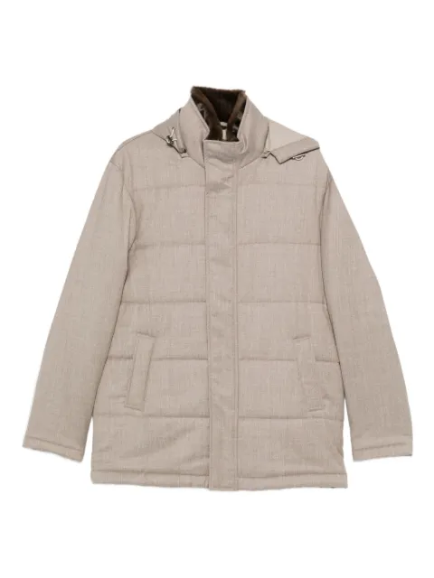 Doriani Cashmere padded hooded jacket