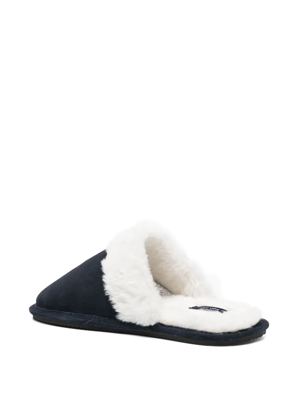 Polo Ralph Lauren Bear-embroidered Slippers In Blue