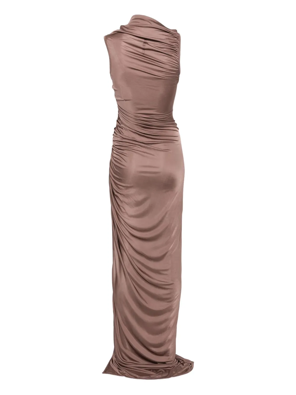 Rick Owens Lilies Maxi-jurk met ruches - Bruin
