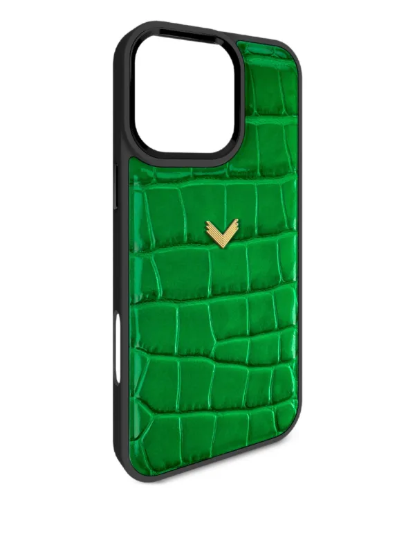 VELANTE クロコパターン iPhone 16 Pro ケース | グリーン | FARFETCH JP