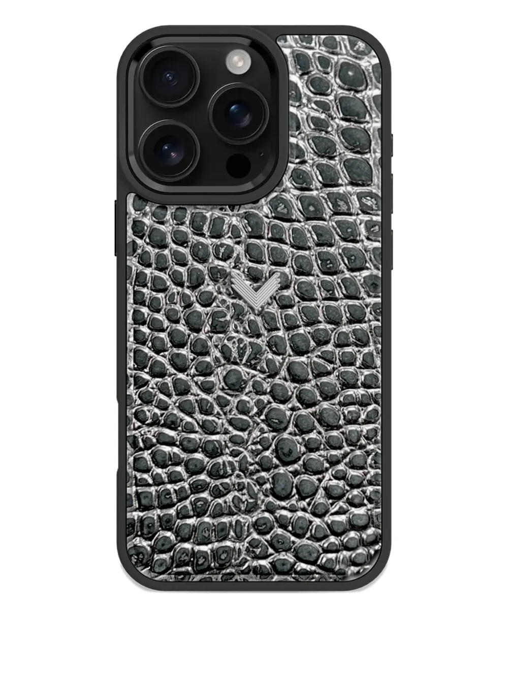 Velante Crocodile-texture Iphone 16 Pro Phone Case In Black