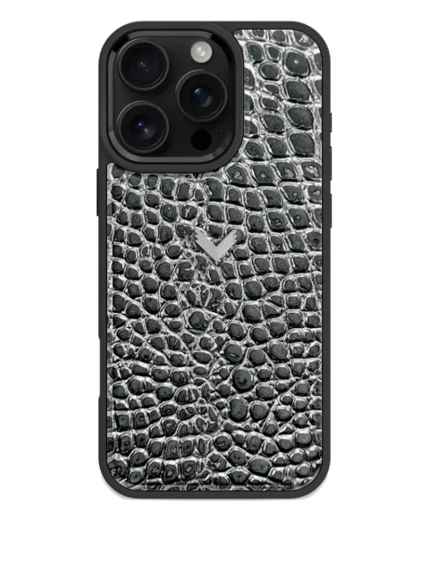 VELANTE funda para iPhone 16 Pro con efecto de piel de cocodrilo