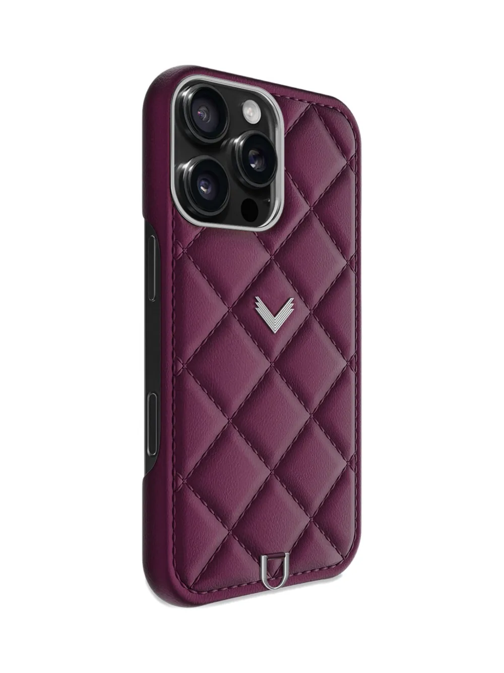 VELANTE quilted leather iPhone case - Viola