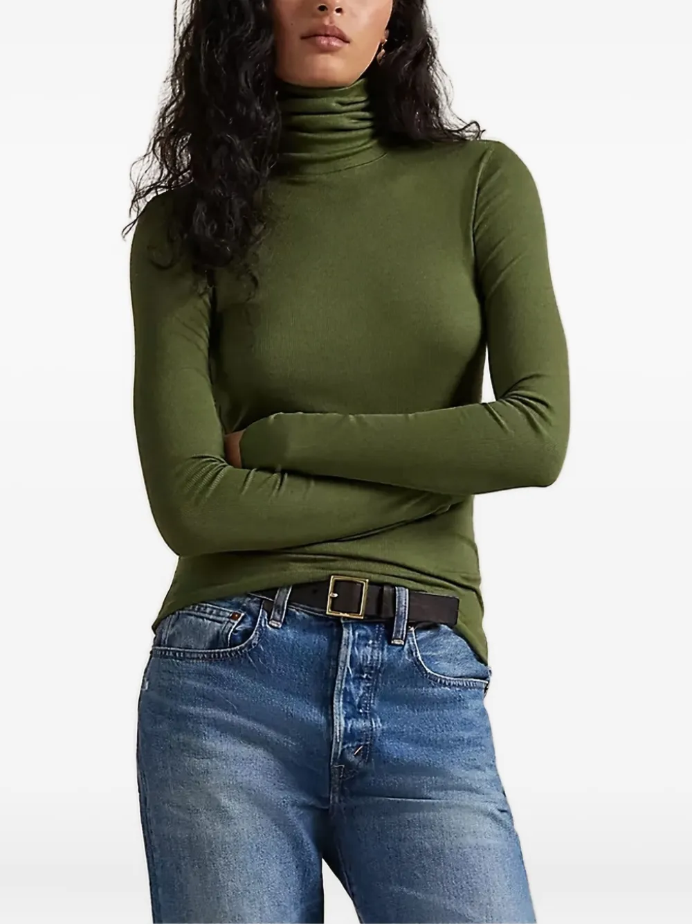 Polo Ralph Lauren Long-sleeve Turtleneck T-shirt In Green