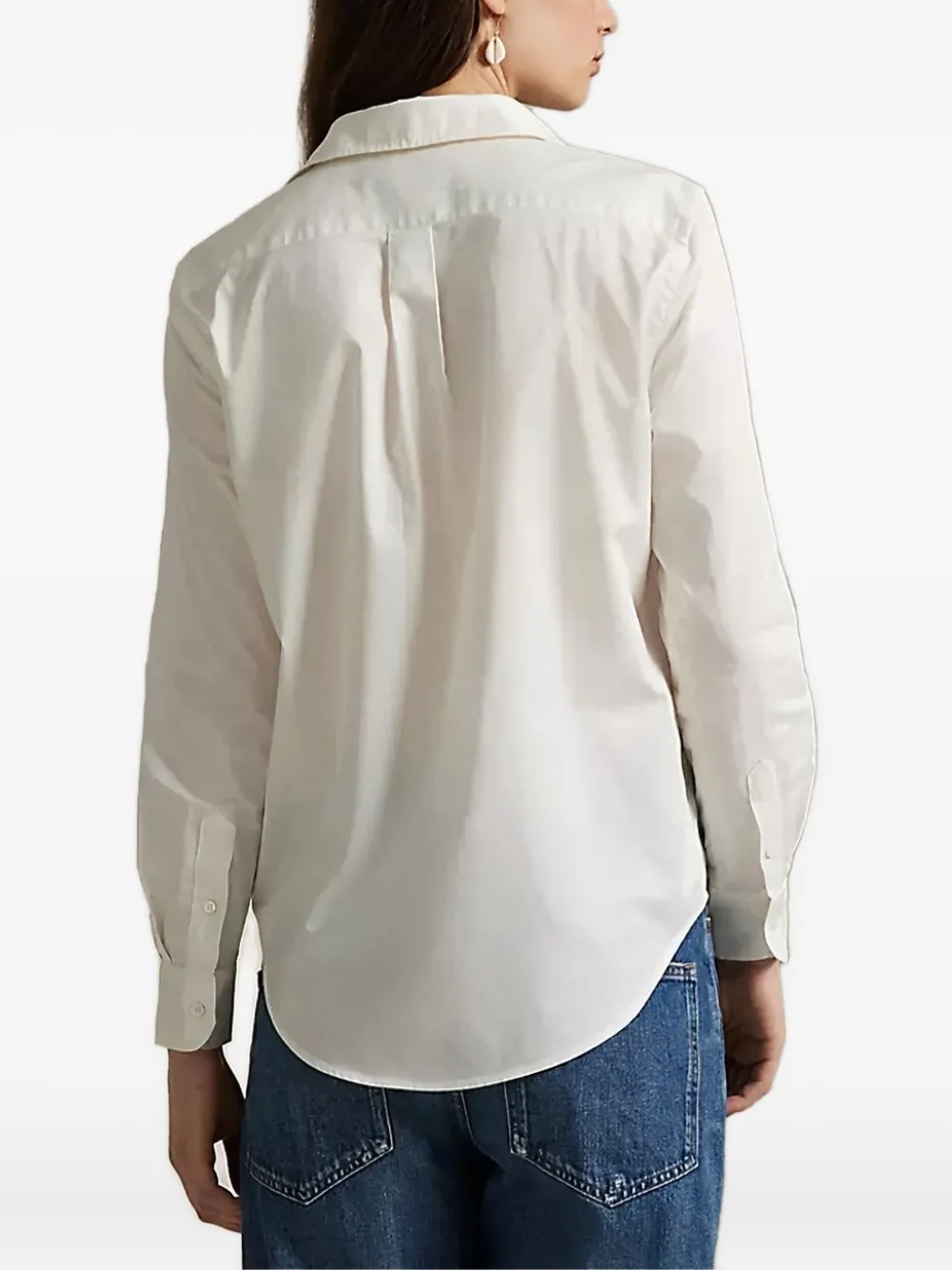 Polo Ralph Lauren Logo-detail Long-sleeve Shirt In White