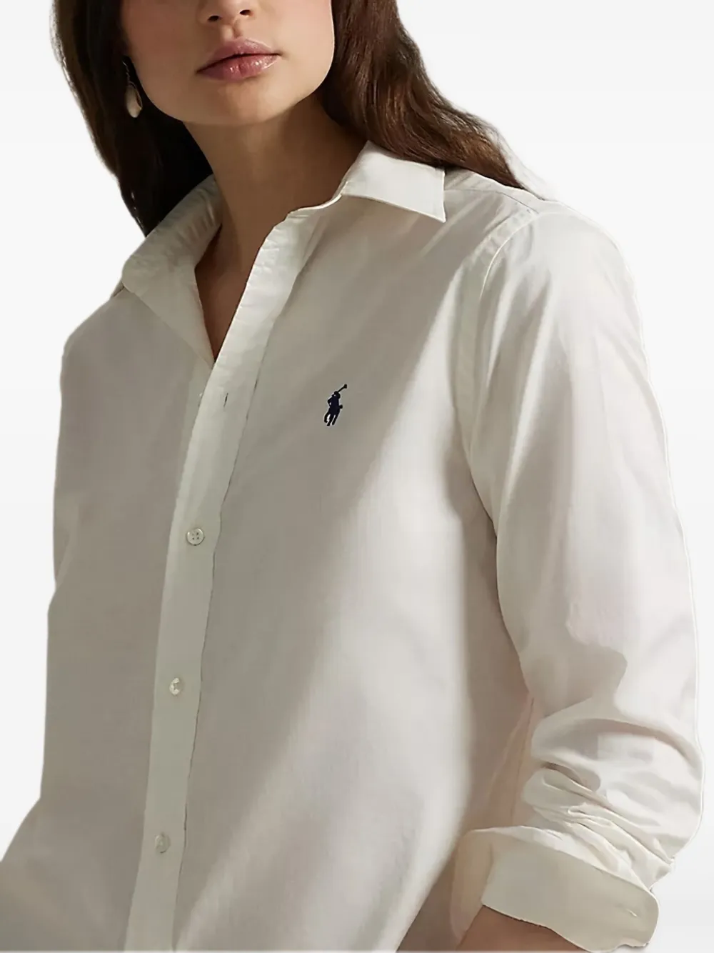 Polo Ralph Lauren Shirt met logodetail en lange mouwen Beige