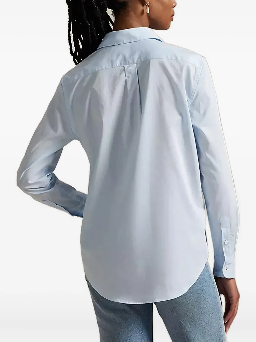 Polo Ralph Lauren Logo-embroidery Long-sleeve Shirt In Blue