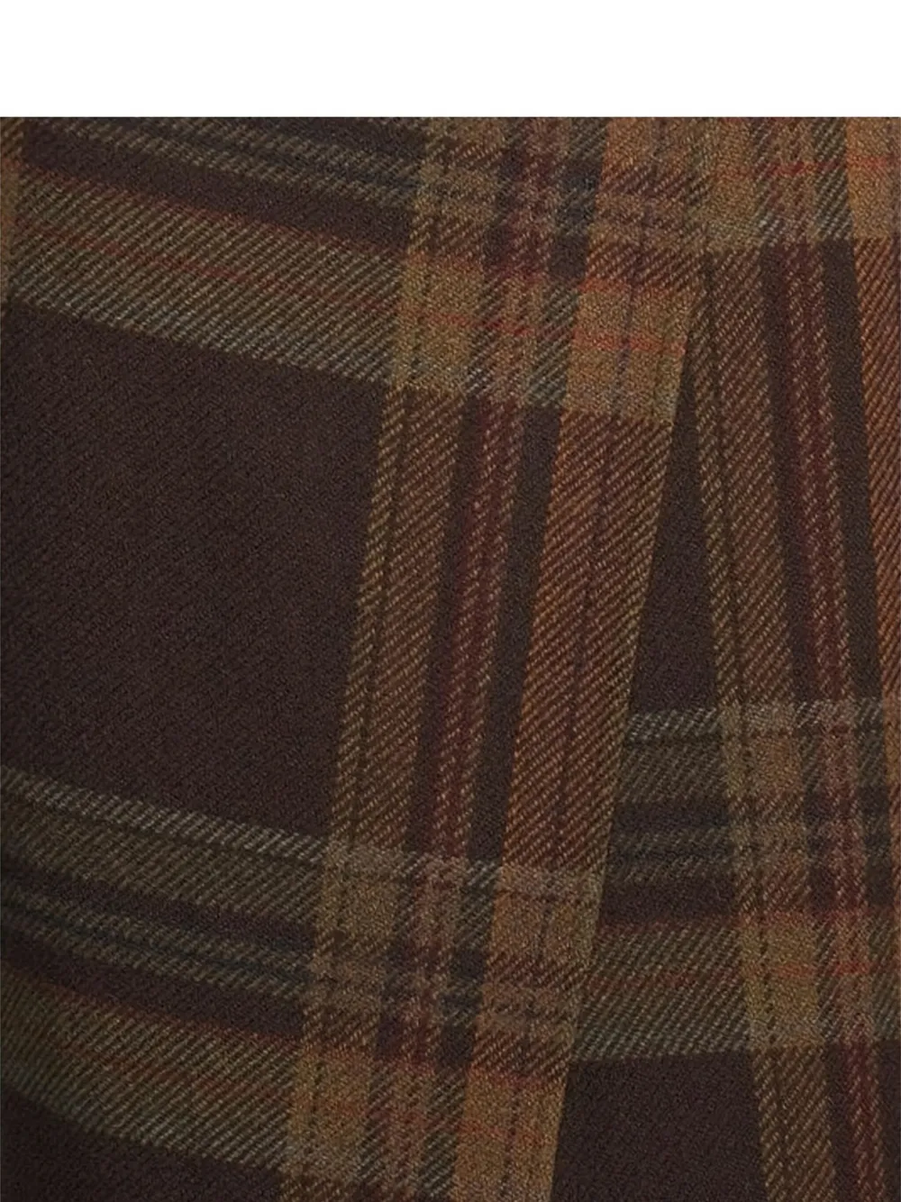 Polo Ralph Lauren Plaid-pattern Midi Skirt In Brown