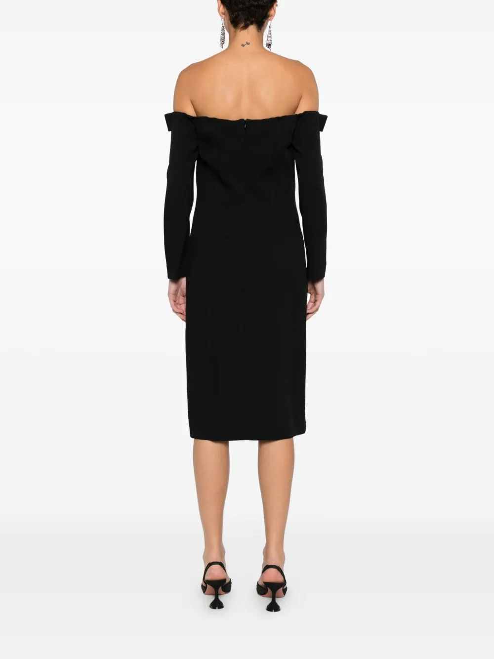 N°21 Bow Off-shoulder Dress In Black