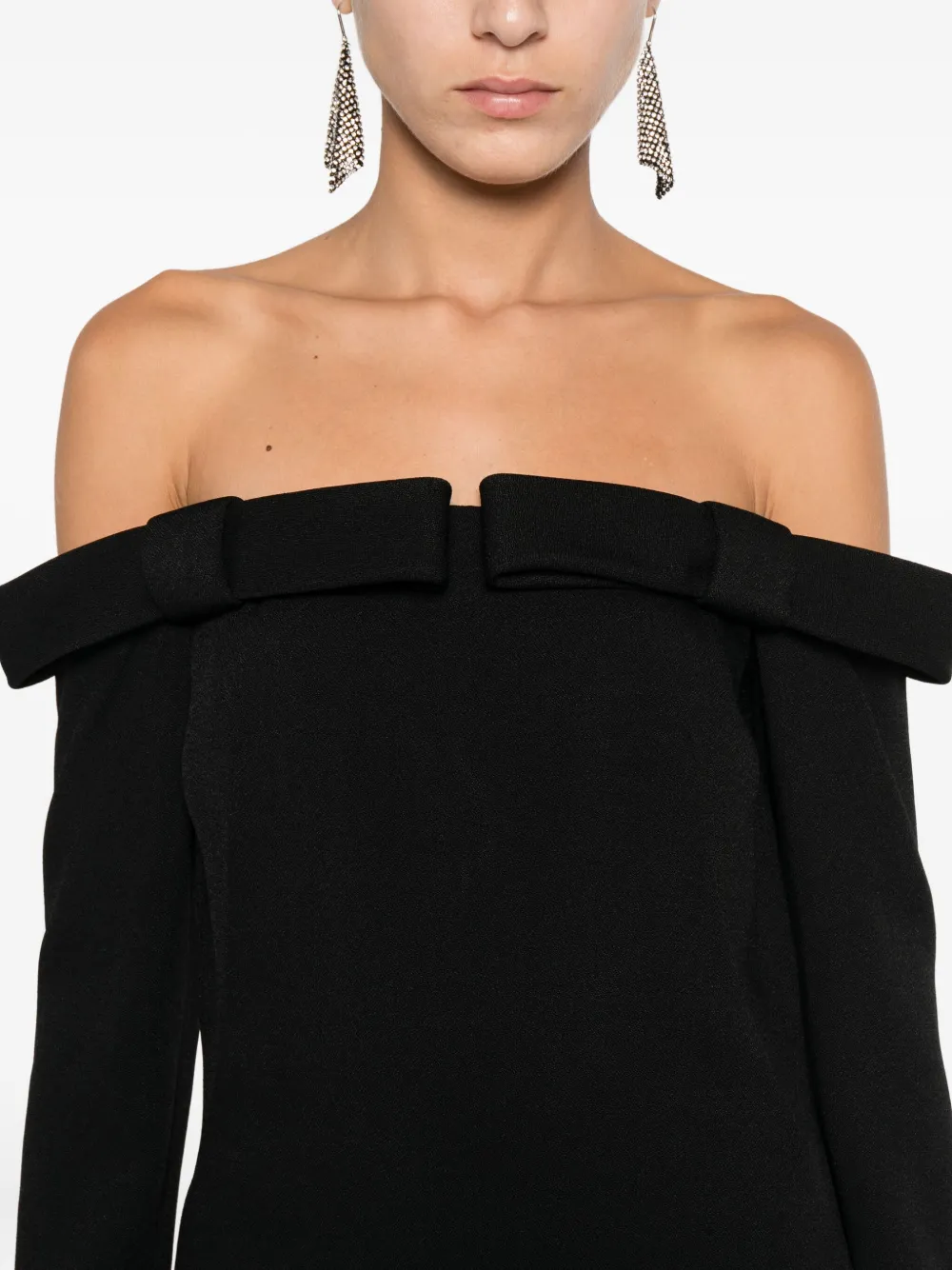 N°21 Bow Off-shoulder Dress In Black