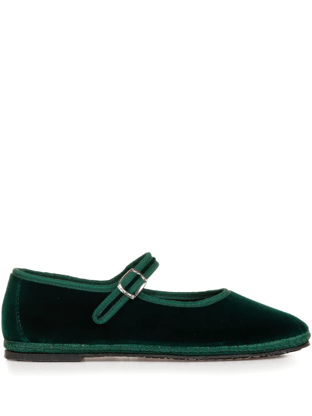 LE FRIULIANE buckle-strap velvet ballet flats | Image 1