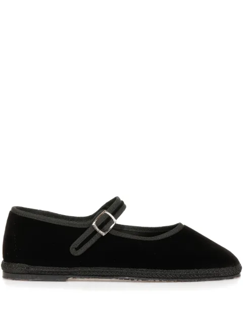 LE FRIULIANE velvet ballet flats
