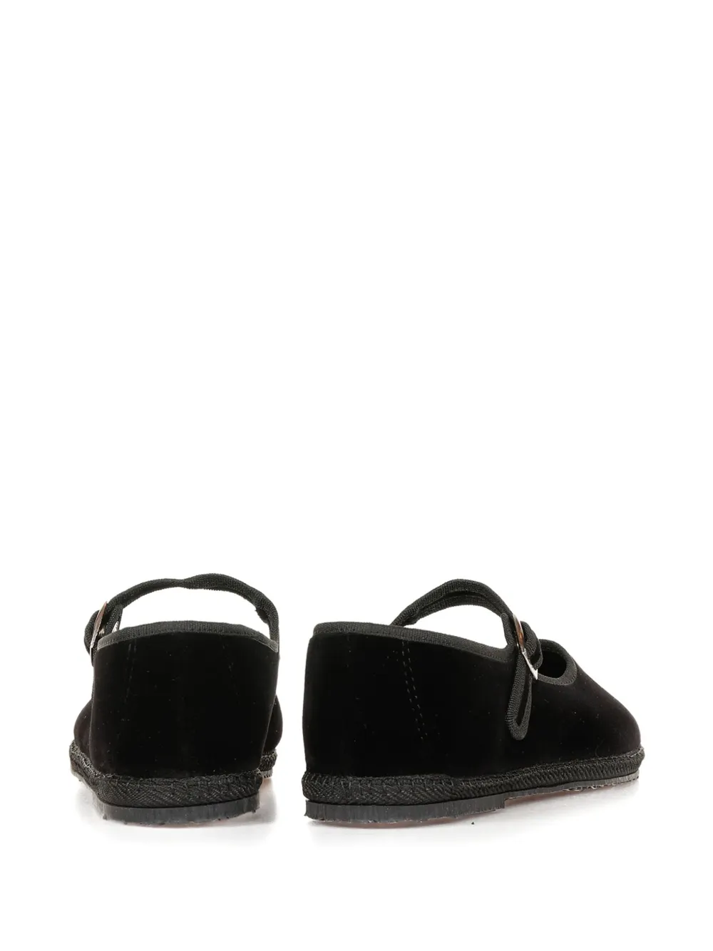 Le Friuliane Velvet Ballet Flats In Black