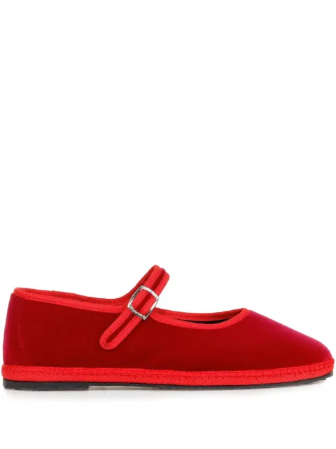 LE FRIULIANE velvet ballet flats