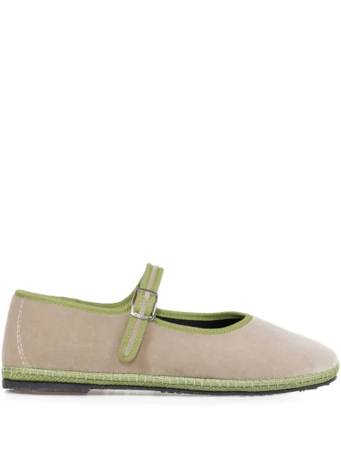 LE FRIULIANE velvet ballet flats