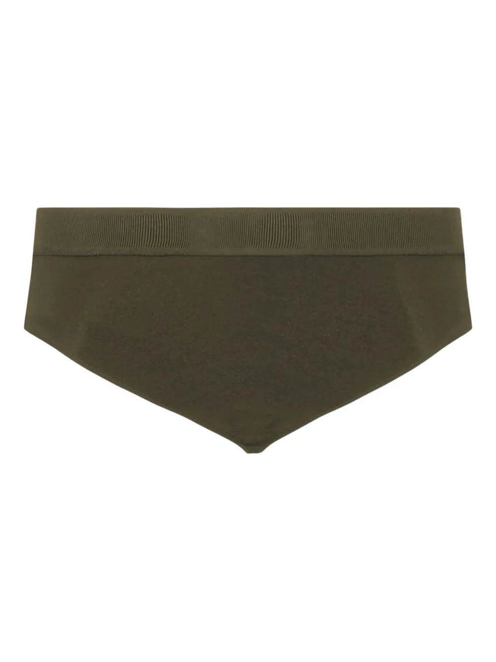 TOM FORD ribbed logo-detail briefs - Groen