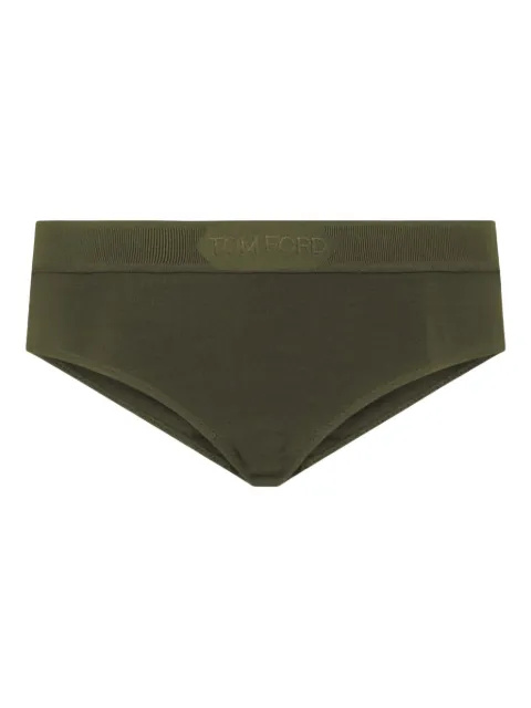 TOM FORD calzones de canalé con detalle del logo