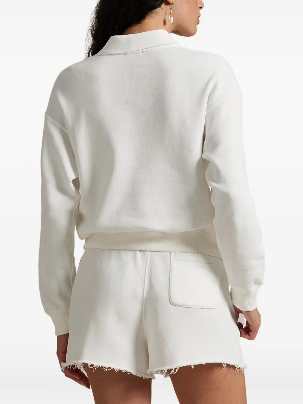 Polo Ralph Lauren Long-sleeves Logo-detail Polo Shirt In White