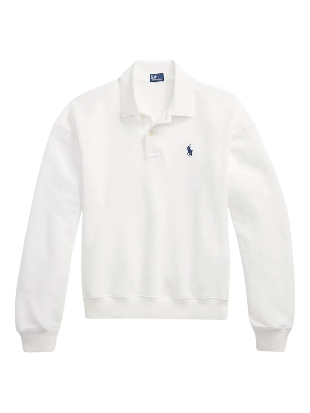 Polo Ralph Lauren Long-sleeves Logo-detail Polo Shirt In White