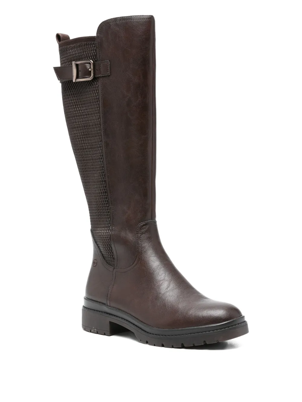 Tamaris Buckle-strap Knee-high Boots In Brown