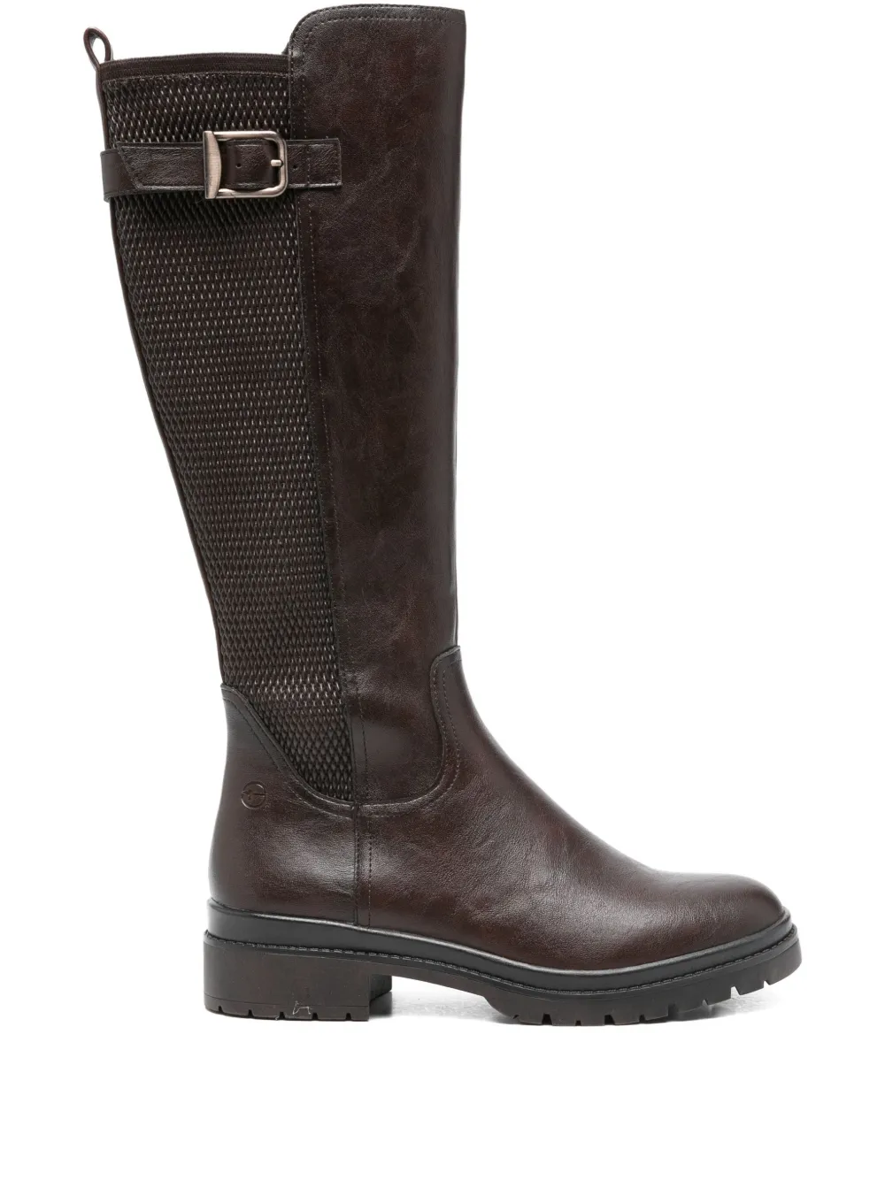 Tamaris Buckle-strap Knee-high Boots In Brown