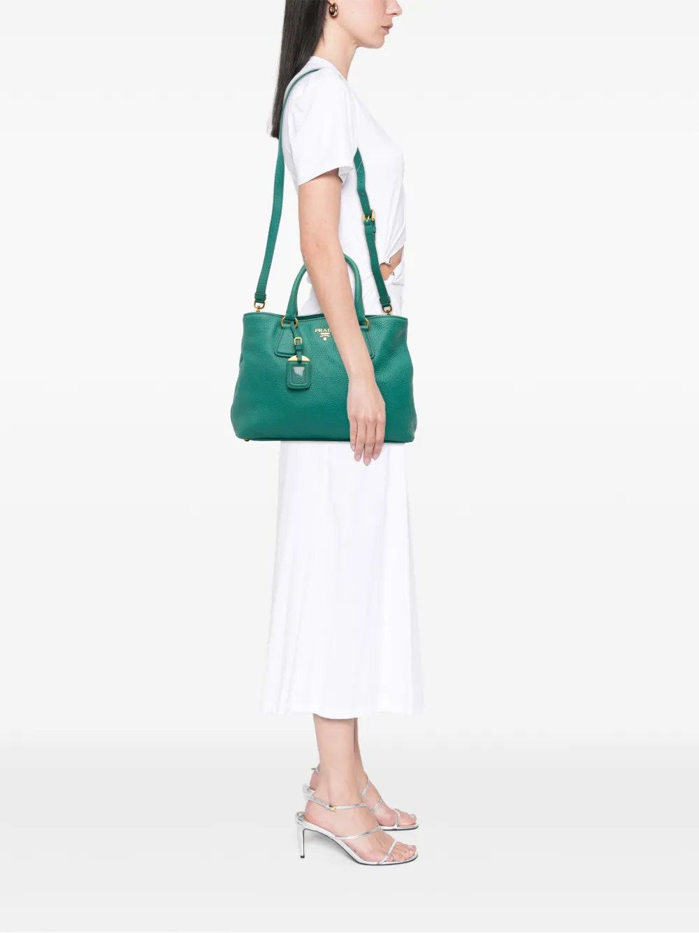 Prada Pre-Owned bolsa satchel Vitello Daino Open convertible 2010-2025 | Estilos de archivo | Image 2
