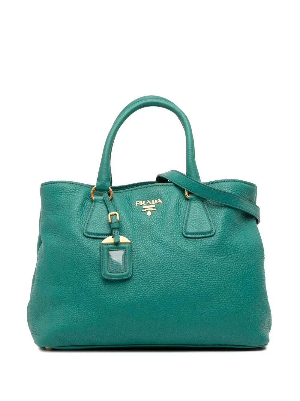 Prada Pre-Owned bolsa satchel Vitello Daino Open convertible 2010-2025 | azul | Image 1