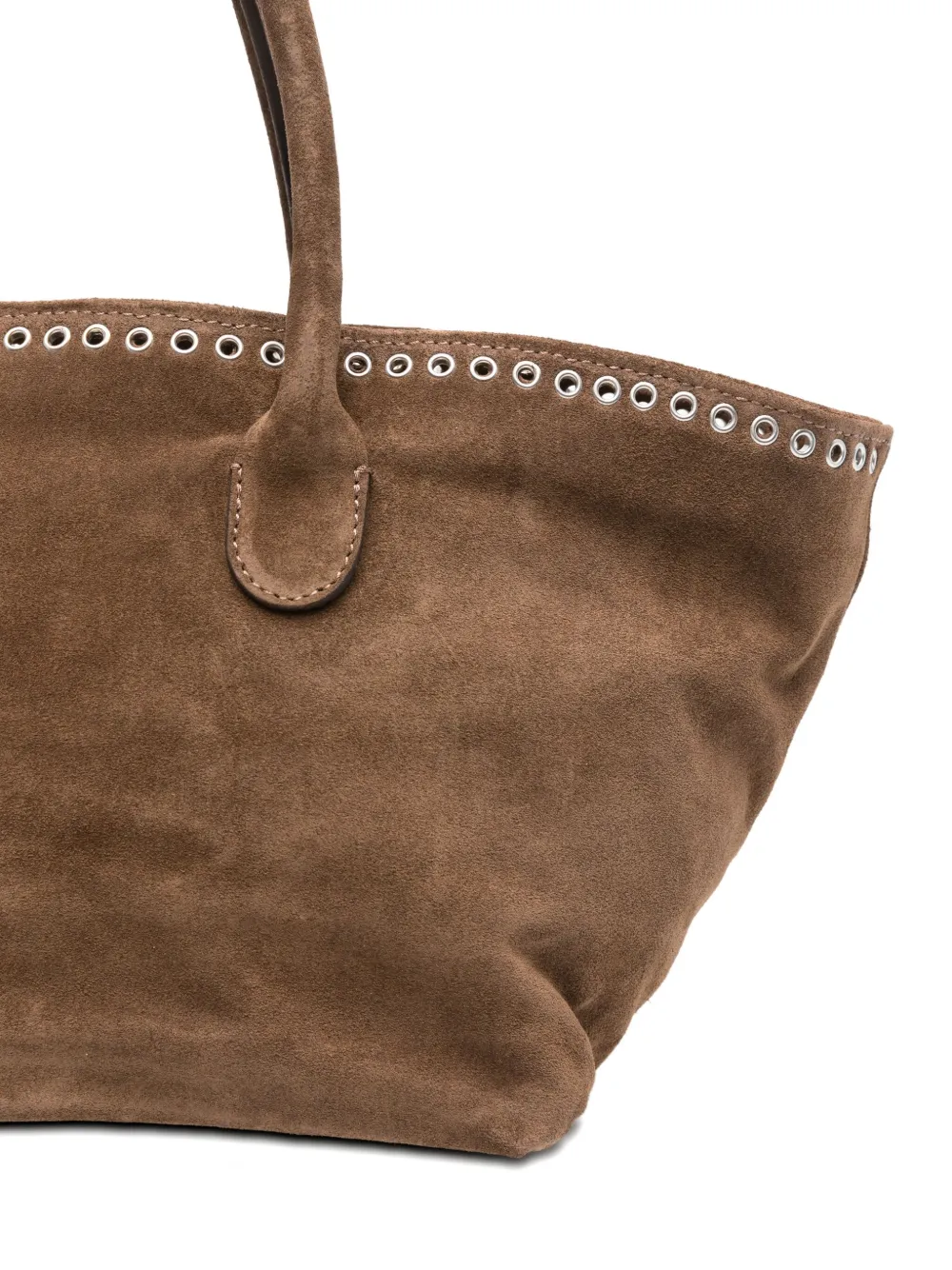 Gimaguas Eyelet-detailing Top-handles Tote Bag In Brown